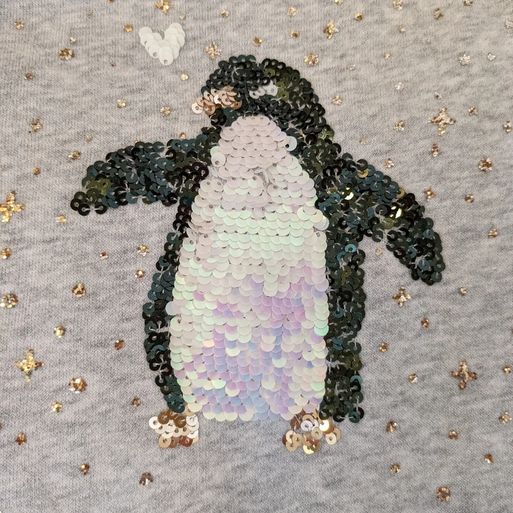 Girls long sleeve Shirt Pullover bundle size 5 mini mouse sequin flip penguin